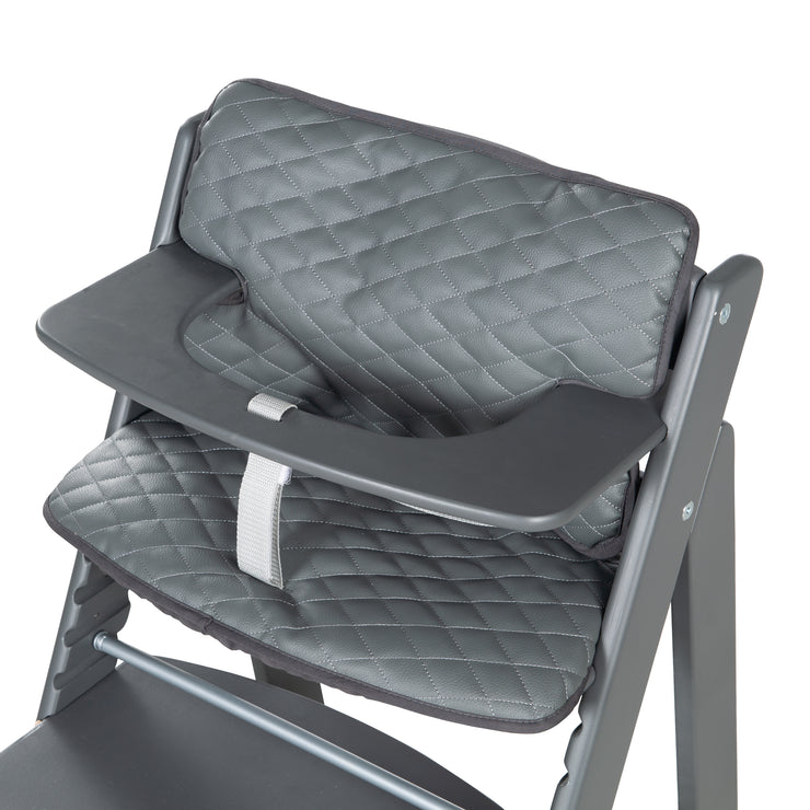 Seat Cushion 'Luxe' - 2-piece Insert 'Graphite quilted' for all 'Sit Up' High Chairs