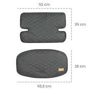 Seat Cushion 'Luxe' - 2-piece Insert 'Graphite quilted' for all 'Sit Up' High Chairs