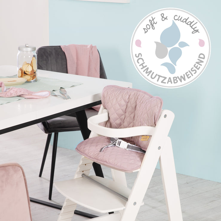 Sitzverkleinerer 'roba Style', rosa, 2-tlg Sitzkissen/ Einlage für Treppenhochstühle
