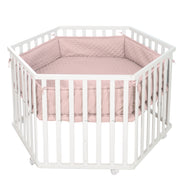 Playpen insert 'roba Style', for hexagonal playpen, secure side padding, pink / mauve