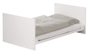 Conjunto de habitaciones 'Maren', incluida la cama combi de 70 x 140 cm, pecho sinuoso ancho y gabinete de 3 puertas, blanco