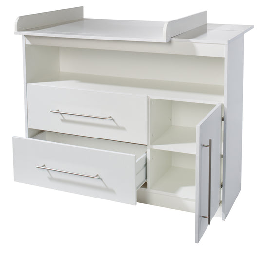 Room Set 'Maren', including Convertible Bed 70 x 140 cm, Wide Changing Table & 3-Door Wardrobe, White