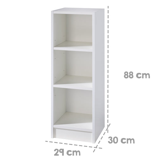 Estante lateral adecuado para varias cómodas de cambio - madera pintada de blanco