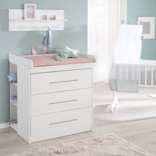 Commode étroit 'Maren' incl. table à langer amovible, 3 tiroirs, hauteur 90,5 cm