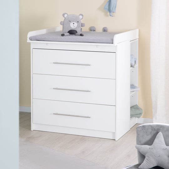 Commode étroit 'Maren' incl. table à langer amovible, 3 tiroirs, hauteur 90,5 cm