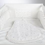Bed set 'safe asleep®', 70 x 140 cm, 'Sternenzauber', incl. mattress, nest & baby sleeping bag