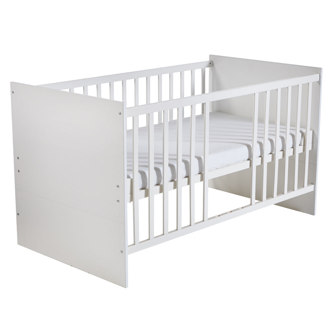 Furniture Set 'Maren' 2-Piece - Convertible Bed 70x140 cm + Narrow Changing Table - White