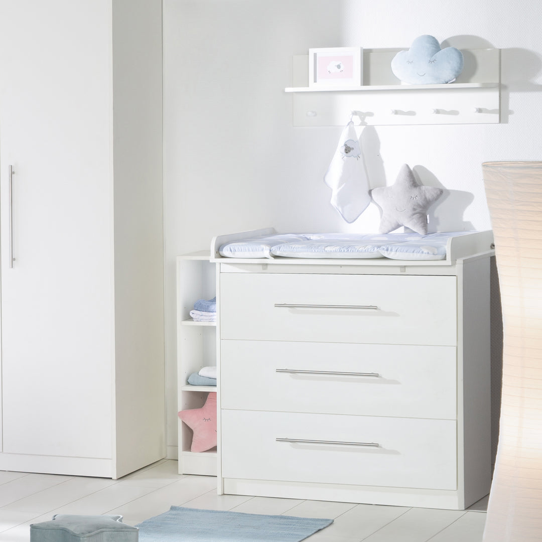 Furniture Set 'Maren' 2-Piece - Convertible Bed 70x140 cm + Narrow Changing Table - White
