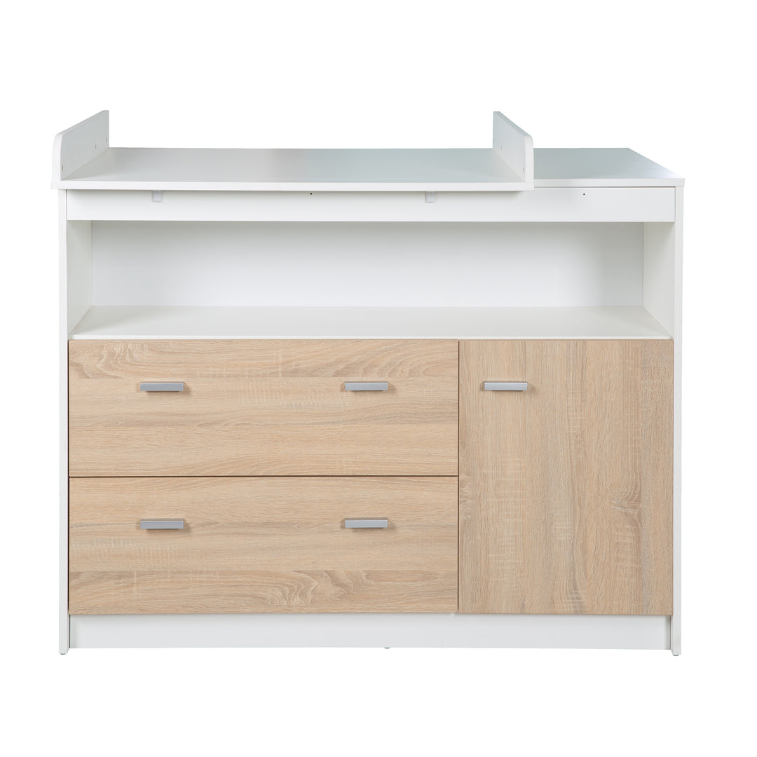 Cassettiera fasciatoio 'Gabriella', 2 cassetti, 1 anta, 1 vano a giorno, altezza fasciatoio: 90 cm