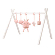 Play trapeze incl. play set 'roba Style' pink/mauve - universal play arch made of white lacquered wood