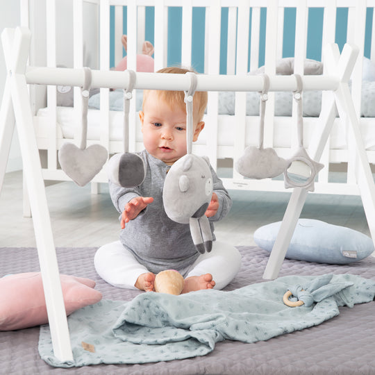 Play Arch Including Play Set 'roba Style' Silver Grey – Universal Play Arch Made of White Painted Wood