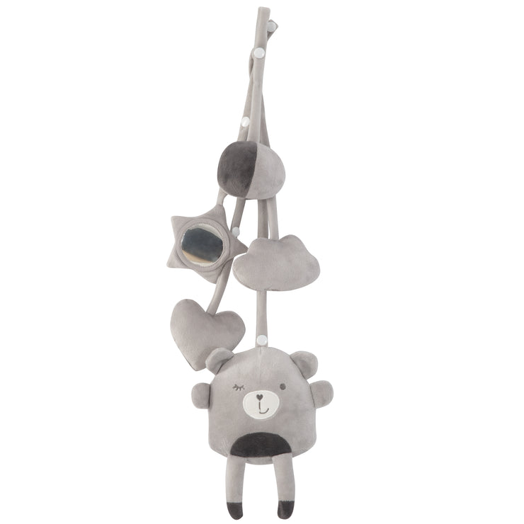 Portique d'eveil pour bébé - incl. set de pendentifs "roba Style" gris - en bois laqué blanc