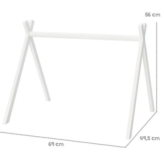 Play Arch Including Play Set 'roba Style' Silver Grey – Universal Play Arch Made of White Painted Wood