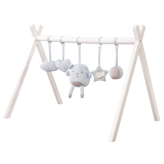 Play Arch Including Play Set 'roba Style' Light Blue – Universal Play Arch Made of White Painted Wood