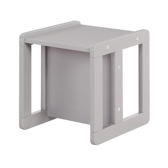Ensemble de chaises pour enfants 3en1 - Tabouret réversible + table - Transformable - Taupe