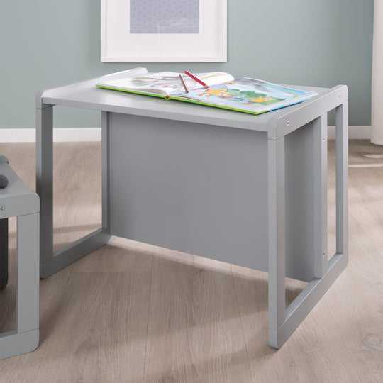 Ensemble de chaises pour enfants 3en1 - Tabouret réversible + table - Transformable - Taupe