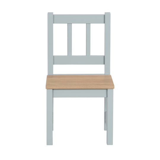 Ensemble de sièges 'Woody' - 2 chaises + table - Taupe laqué - Décor bois