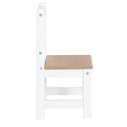 Kindersitzgruppe 'Woody' - 2 Stühle & 1 Tisch - Weiß lackiert - Holzdekor
