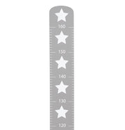 Vara de medir 'Little Stars' con motivo de estrella, escala hasta 160 cm, vara de medir de madera, gris