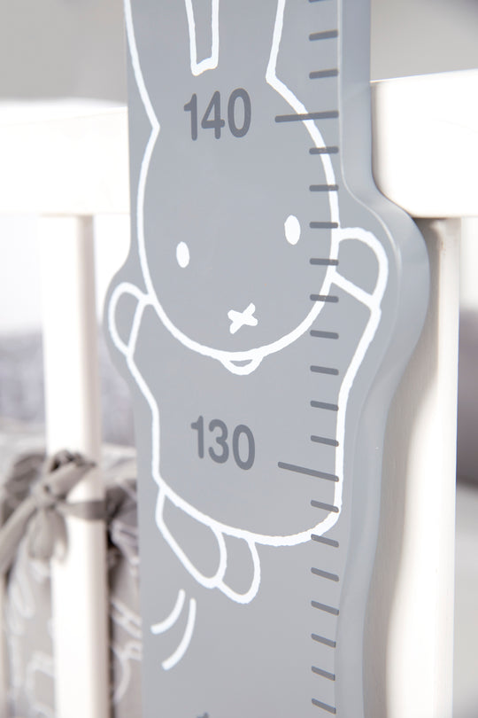 Growth Chart 'miffy®', Printed, Scale from 70 cm to 150 cm for Children, White/Grey