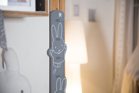 Growth Chart 'miffy®', Printed, Scale from 70 cm to 150 cm for Children, White/Grey