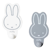 Wall hook 'miffy®', set of 2, wardrobe & decoration for baby and children's rooms, gray / white