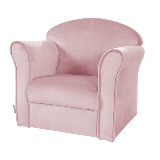 Fauteuil enfant 'Lil Sofa' avec accoudoirs - Mini-fauteuil confortable rembourré de velours - Rose