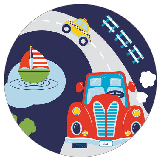 Coffre de jouet 'Pilote de course', siège et banquette de rangement, banc coffre bleu