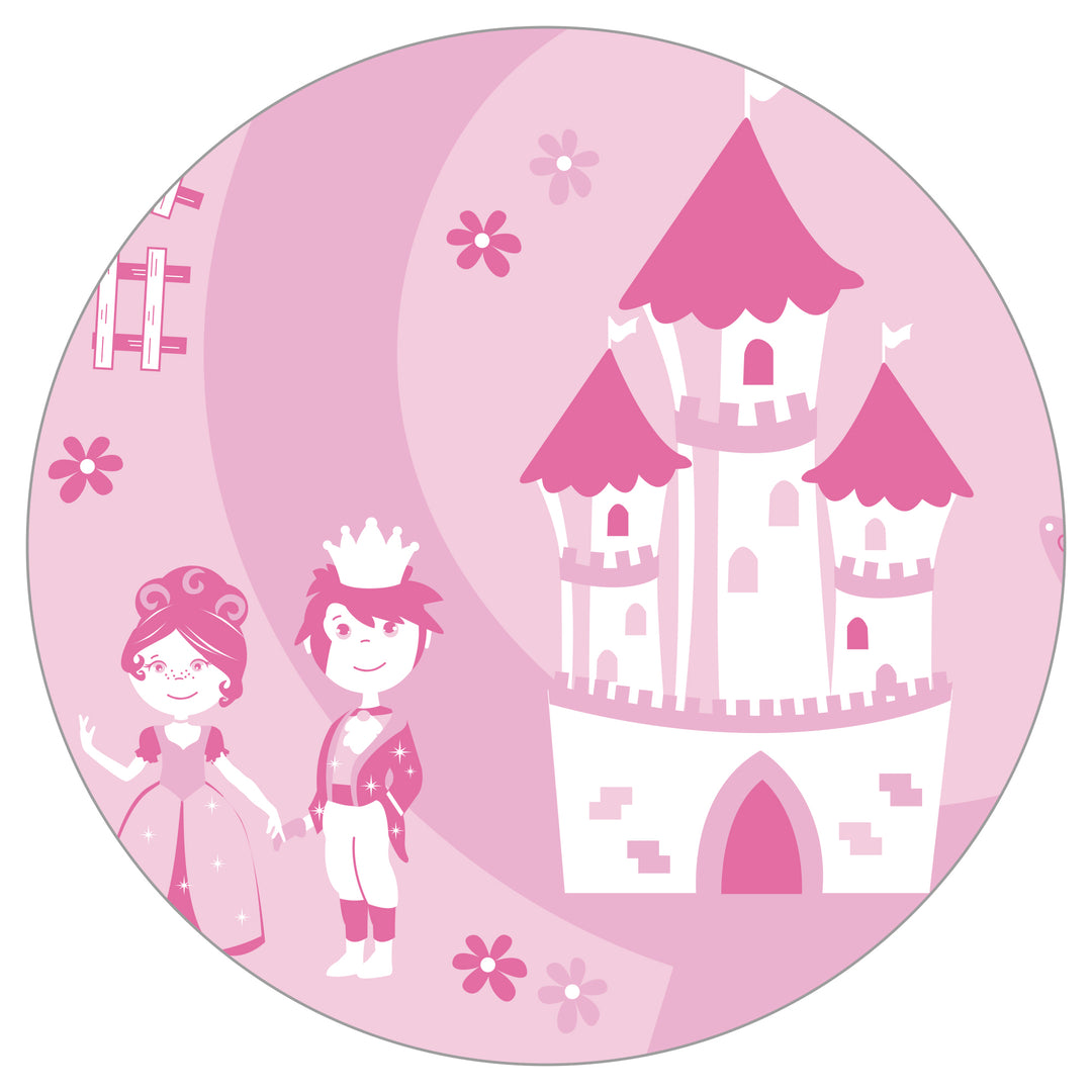 Coffre de jouet 'Couronne', siège et banquette de rangement, banc coffre rose