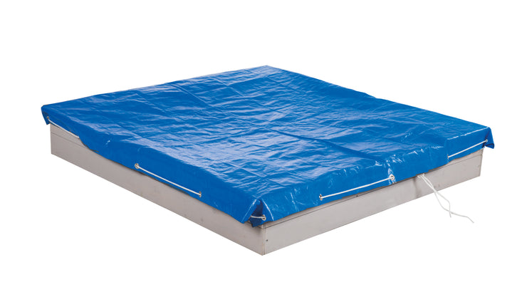 Tarpaulin for sandboxes, 154 x 154 cm, weatherproof, metal eyelets for attachment