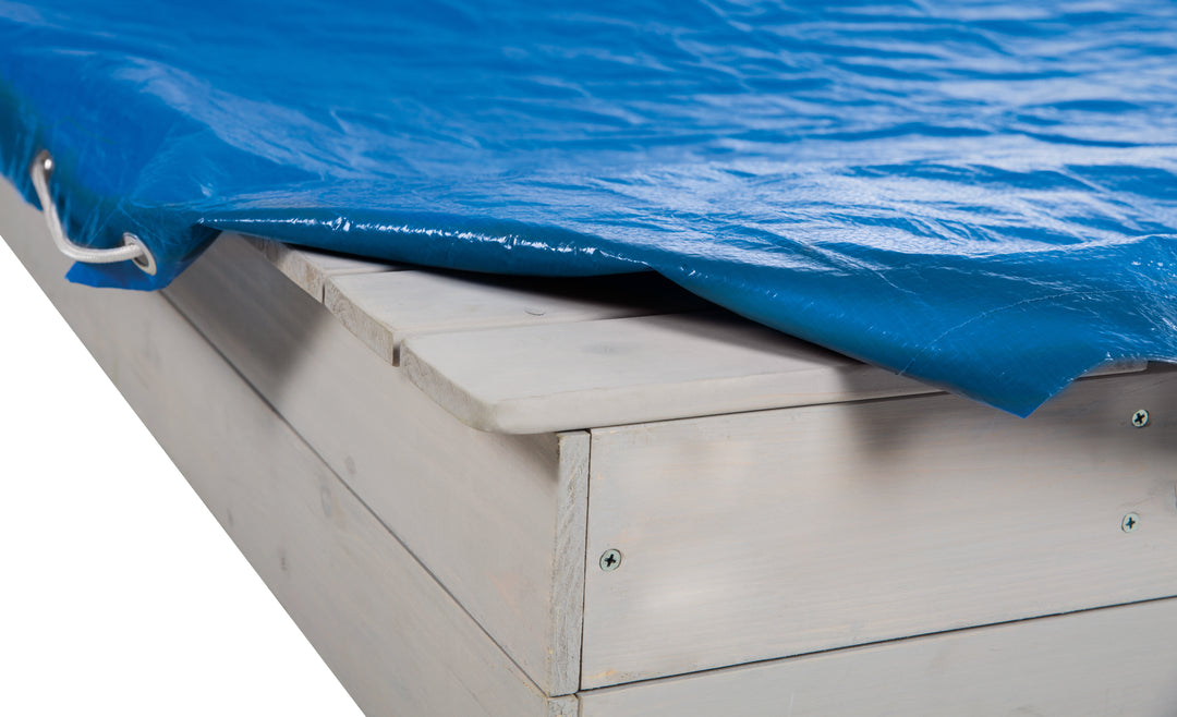 Telo di copertura per sabbiere, 154 x 154 cm, resistente alle intemperie, occhielli in metallo per il fissaggio