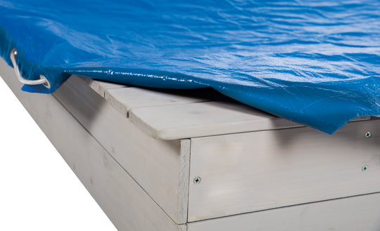 Telo di copertura per sabbiere, 154 x 154 cm, resistente alle intemperie, occhielli in metallo per il fissaggio