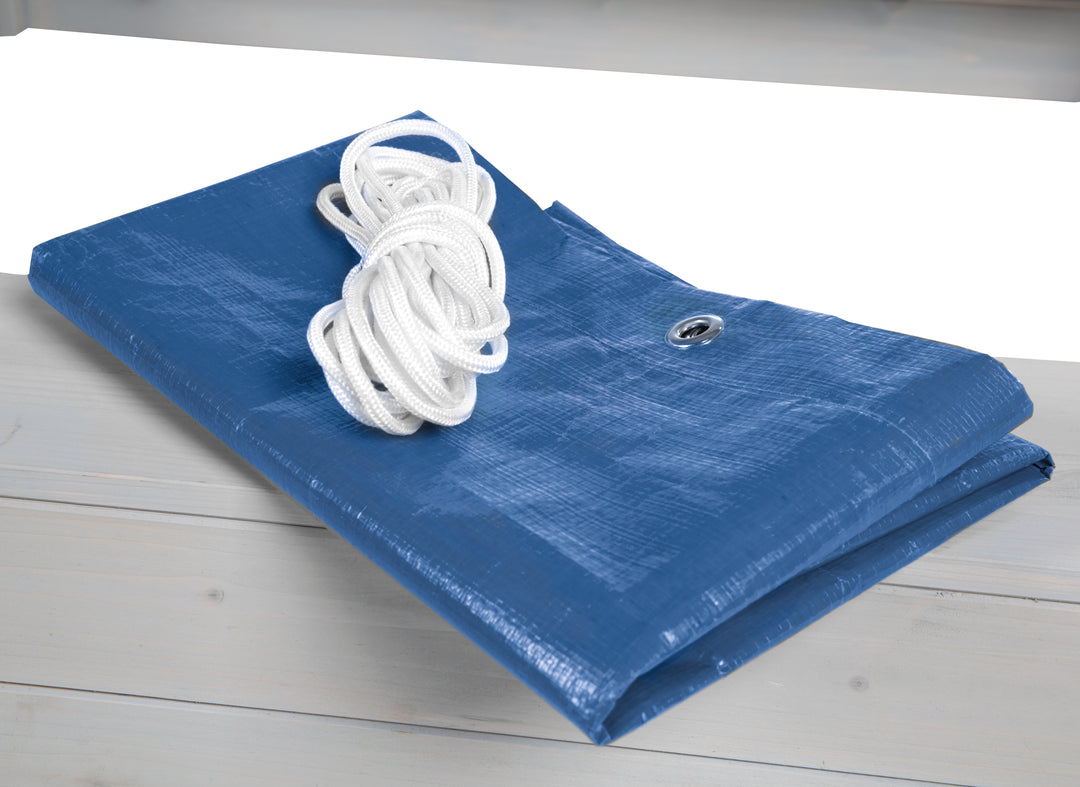 Telo di copertura per sabbiere, 154 x 154 cm, resistente alle intemperie, occhielli in metallo per il fissaggio