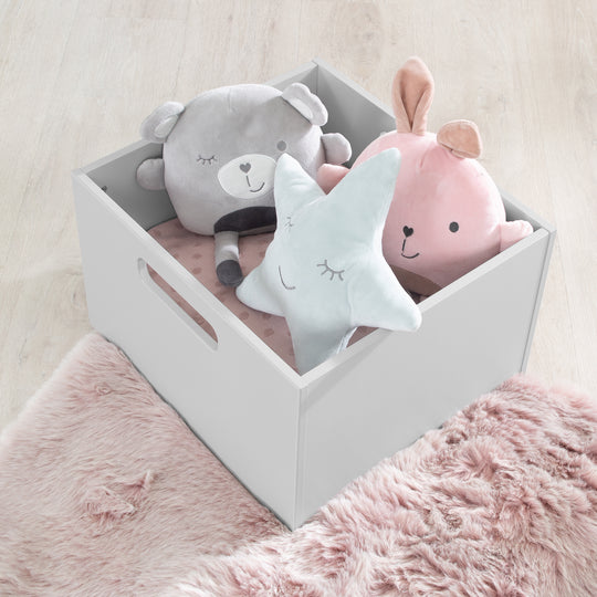 Boîte de rangement pour chambre d'enfant - Espace de rangement pour jouets - Gris clair