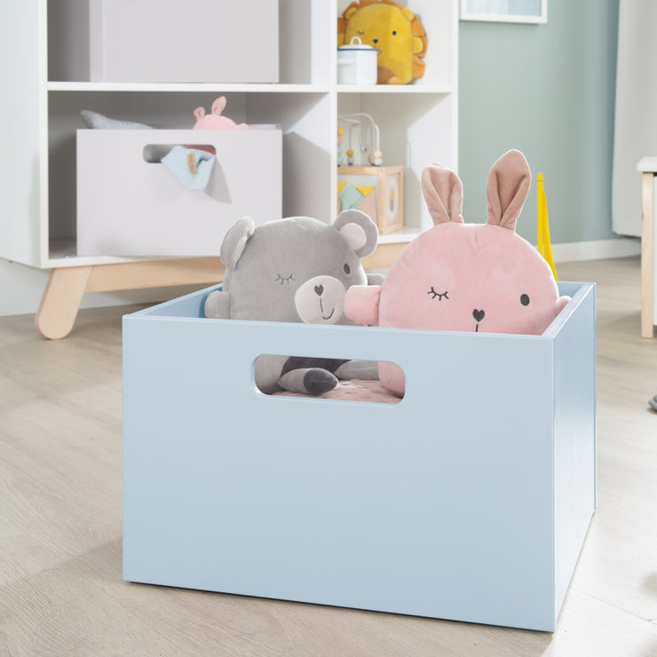 Caja de almacenamiento para la habitación de los niños, espacio de almacenamiento para los juguetes, decoración, azul marino
