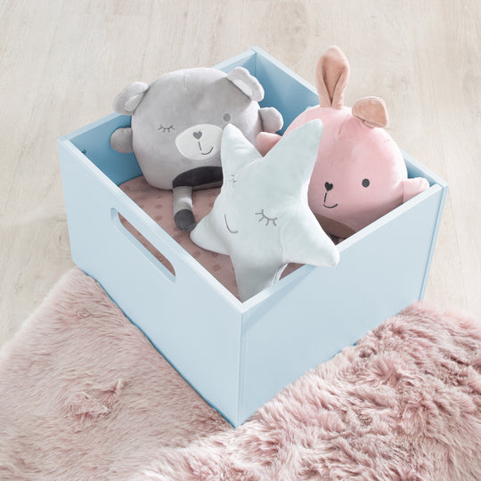 Boîte de rangement pour chambre d'enfant - Espace de rangement pour jouets - Bleu mer