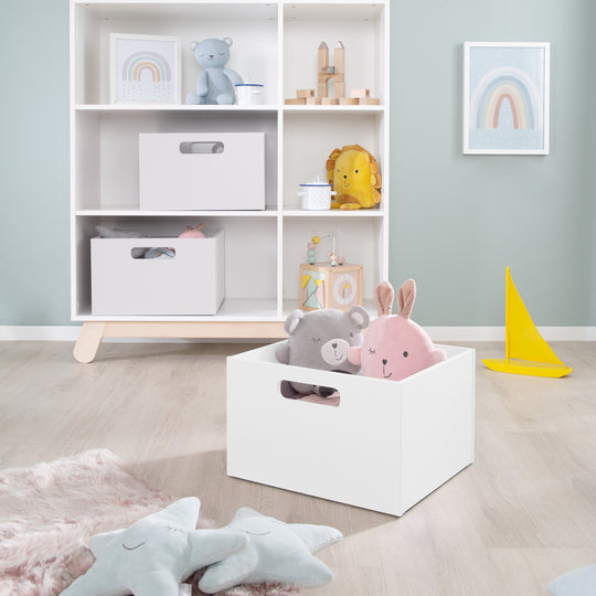 Boîte de rangement pour chambre d'enfant - Espace de rangement pour jouets - Blanc