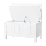 Chest bench, bench for children, children's furniture for sitting and storing toys, white