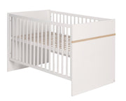 Combi children's bed 'Pia', 70 x 140 cm, white, height-adjustable / convertible, 3 slip bars,