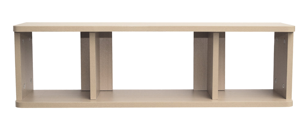 Diaper Shelf, Wall Board with 2 Adjustable Dividers on Hidden Guides, Decor 'Maple'