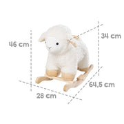 Rocking Sheep with soft fabric upholstery, for toddlers, from 18 months