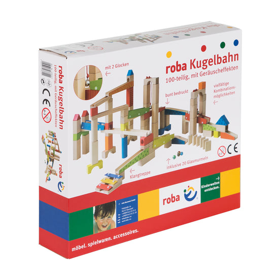 Jeu de billes, gros jeu de billes en bois, 100 pièces, jeu de marbre, jouet à moteur à assemblage variable