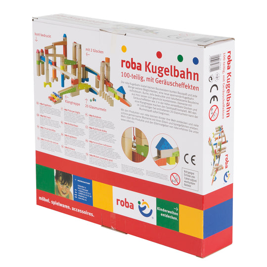 Jeu de billes, gros jeu de billes en bois, 100 pièces, jeu de marbre, jouet à moteur à assemblage variable