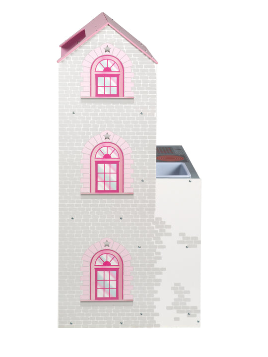 Ensemble maison de jeu, maison de poupée et cuisine pour enfants réversible