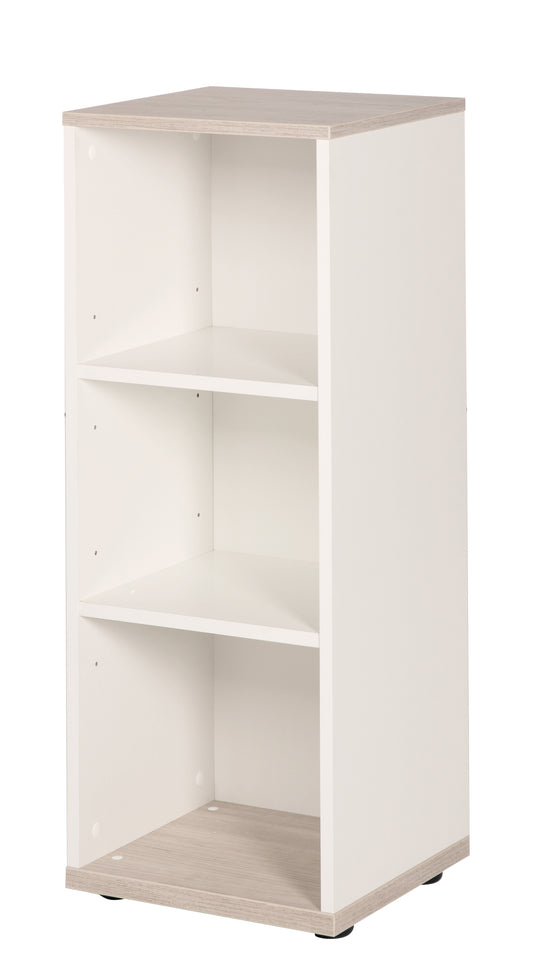 Estante lateral 'Moritz', adecuado para la cómoda de cambio, blanco/Luna Elm