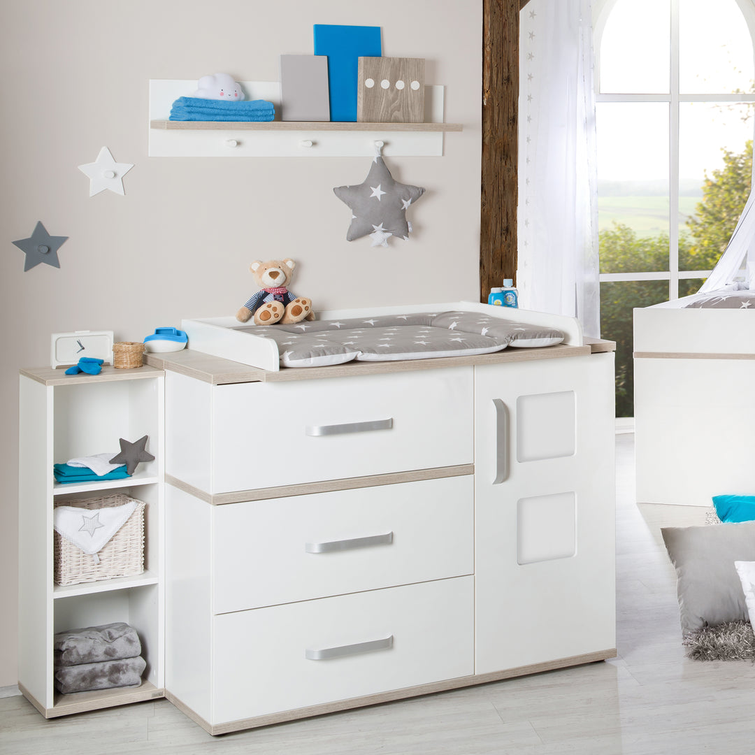 Commode 'Moritz', table à langer avec 2 cadres photo, hauteur à langer 94 cm