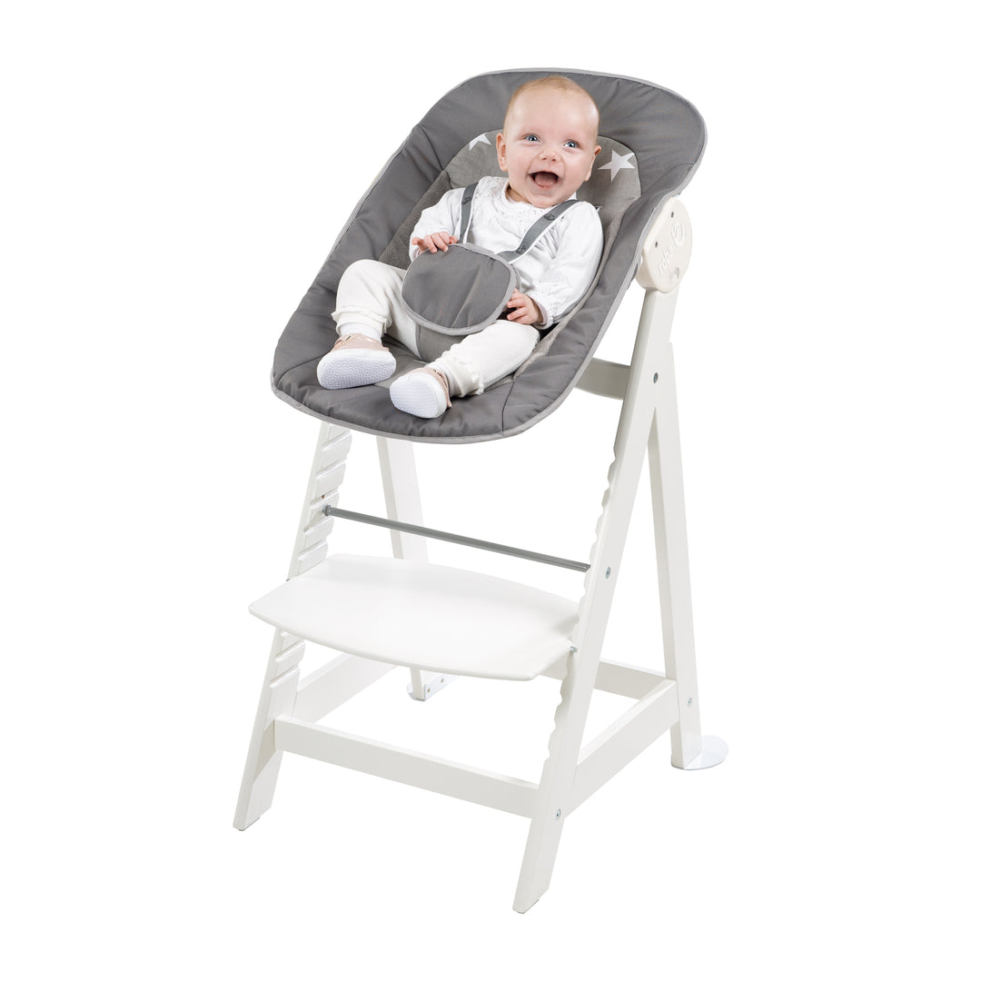 Chaise haute 'Born Up' Set 2 en 1, 'Little Stars', avec fonction d'inclinaison, dès la naissance