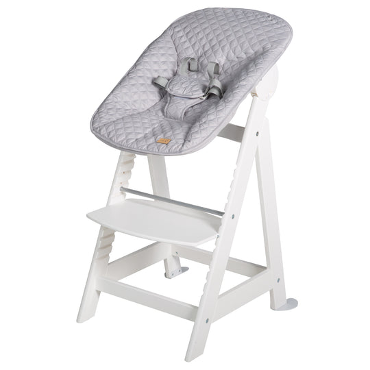 Chaise haute évolutive 'Born Up' Set + Transat 'roba Style' - Dès la naissance - Blanc / Gris