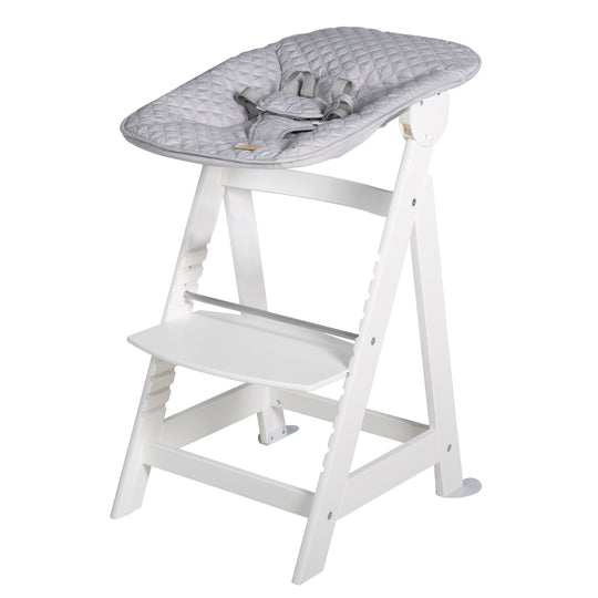 Chaise haute évolutive 'Born Up' Set + Transat 'roba Style' - Dès la naissance - Blanc / Gris