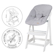 Trona 'Born Up', Set 2in1, 'roba Style grey', silla alta con función de tumbona, desde el nacimiento